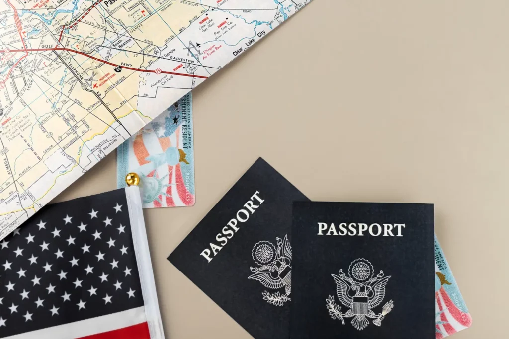 Passaporte e visto americano